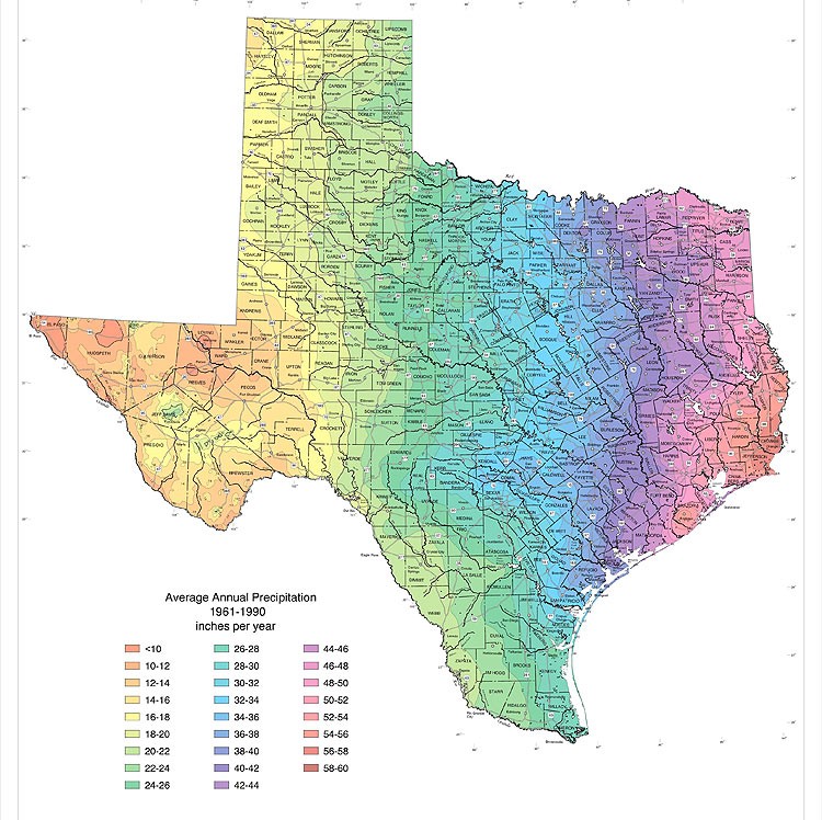 Texas Precipitation Map